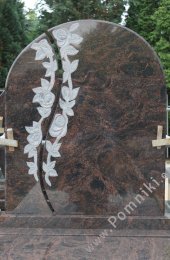 Elegancki pomnik z pięknego brązowego granitu 