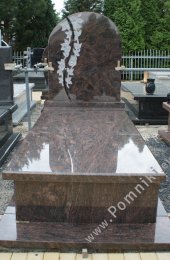 Elegancki pomnik z pięknego brązowego granitu 